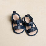A-صندل جلد أزرق كحلي-Navy blue Leather sandal